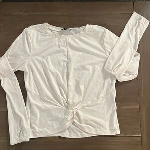 Zobha white cropped long sleeve size S